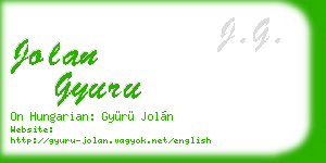 jolan gyuru business card